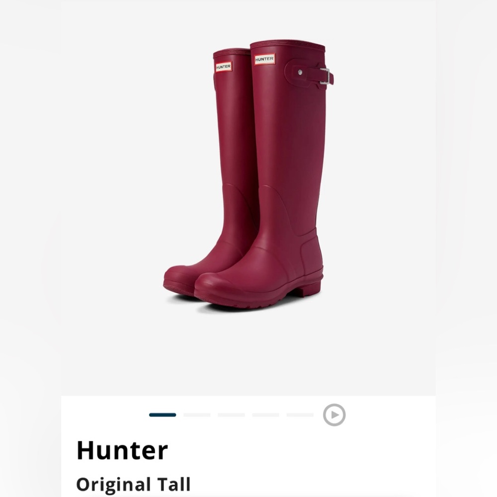 Hunter Original Tall Burgundy Rain Boots. EUC.